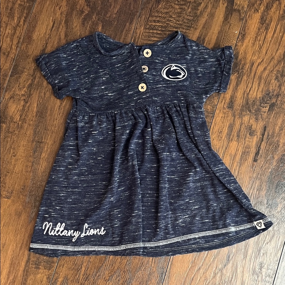 Colosseum Penn State Navy Baby Dress with Buttons